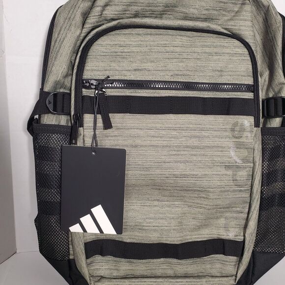 Adidas Core Advantage 4 Backpack Two Tone Green/Black Laptop School Bag NWT‎ - Picture 6 of 14